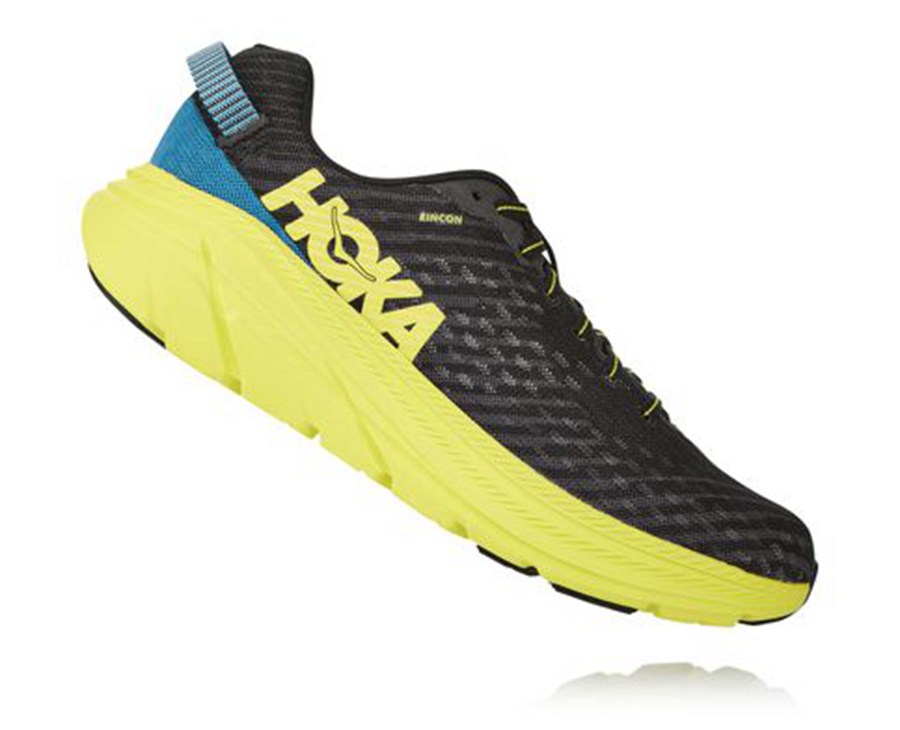 Zapatillas Running Hoka One One Hombre - Rincon - Negras/Verde - ODP591802